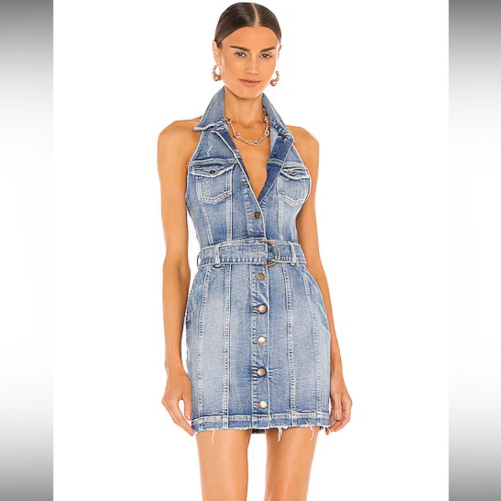 Retrofete Blue Denim Mini Dress